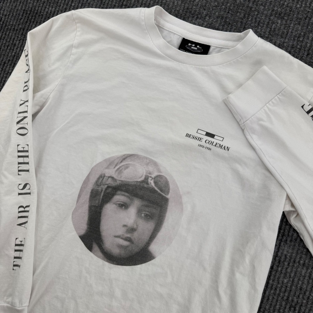 Helmut Lang Artist Series Bessie Coleman Graphic Long Sleeve T-Shirt Mens Medium